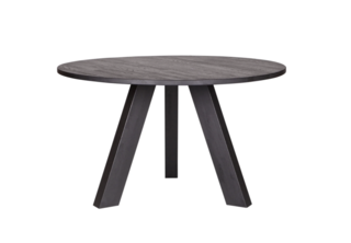 Eettafel WOOOD, Rhonda | 130 cm, Zwart